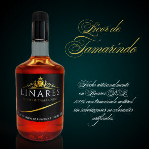 LINARES LICOR DE TAMARINDO COLOR LUJOSO LETRAS ELEGANTES